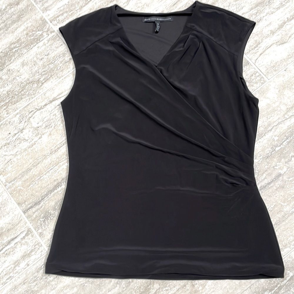 White House Black Market Black cross front sleeveless top - size M